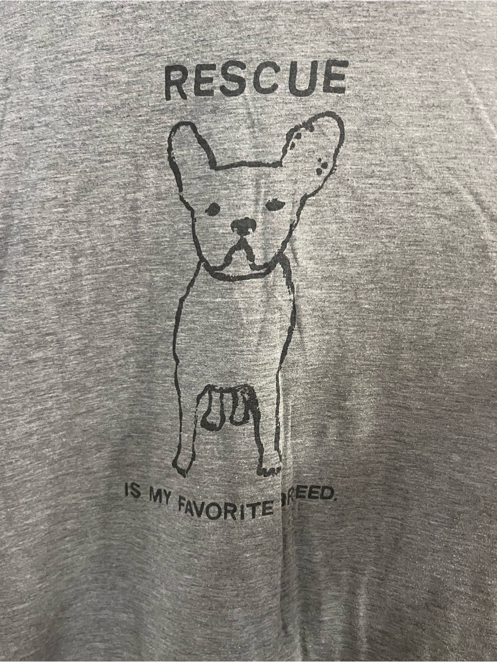 Rescue Dog Graphic Tee - Gray